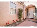 Front entrance with door, landscaping, and walkway at 7108 Horseshoe Cliff Ave, Las Vegas, NV 89113