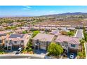 Aerial view of a luxury community with solar panels and pools at 1164 Sparta Crest Street, Henderson, NV 89052