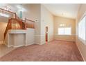 Bright dining area with high ceilings and carpeting at 4337 Threshold Ct, North Las Vegas, NV 89032