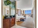 Main bedroom with king bed and city views at 145 E Harmon Ave # 2504, Las Vegas, NV 89109