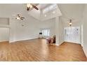 Spacious living room with hardwood floors and high ceilings at 7831 Rancho Destino Rd, Las Vegas, NV 89123