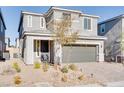 Two-story house with landscaped yard, two-car garage, and neutral color palette at 7450 Tinley Creek Ave, Las Vegas, NV 89113