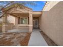 Front entryway with porch and metal railing at 3509 Mastercraft Ave, North Las Vegas, NV 89031