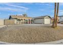 Landscaped front yard with gravel and curb appeal at 713 Antelope Way, Las Vegas, NV 89145