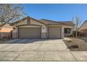 Inviting one-story home with a two-car garage and landscaped front yard at 1076 Reed Point Ct, Henderson, NV 89002