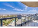 Spacious balcony offering stunning panoramic city views at 222 Karen Ave # 3907, Las Vegas, NV 89109