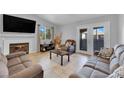 Living room with fireplace, two sofas, and a coffee table at , Las Vegas, NV 89121