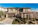 Luxury home with solar panels and a beautiful landscaped yard at 12002 Tramonto Ave, Las Vegas, NV 89138