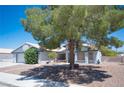 House exterior showcasing a mature tree, walkway, and neatly kept front yard at 6408 Fisher Ave, Las Vegas, NV 89130