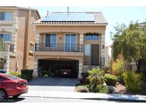 Two story house with solar panels and attached garage at 8138 Sorrel St, Las Vegas, NV 89139