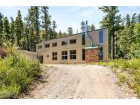 Modern two-story home with large windows and a metal exterior at 0 Apn 128-07-201-016 N Fork Deer Creek, Mount Charleston, NV 89124