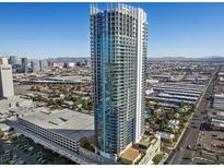 Aerial view of Palms Place highrise building in Las Vegas at 4381 W Flamingo Rd # 2516, Las Vegas, NV 89103