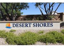 Desert Shores community entrance sign at 3036 Marsh Ct, Las Vegas, NV 89128
