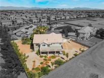 Aerial view of house and expansive backyard at 8535 Belcastro St, Las Vegas, NV 89113