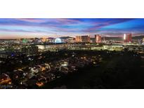 Night aerial of community near Vegas strip at 3111 Bel Air Dr # 25A, Las Vegas, NV 89109
