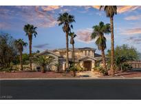 Two-story house with palm trees and a landscaped yard at 1931 Fox Canyon Cir, Las Vegas, NV 89117