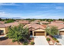 Aerial view of a single-story house with mountain views at 4770 Toscana Pl, Pahrump, NV 89061