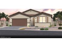 New single-story home with a two-car garage and desert landscaping at 515 Hamilton Dr # Lot 24, Mesquite, NV 89027