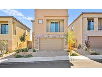 Two-story home with modern facade and two-car garage at 9851 Mojave Mountain St, Las Vegas, NV 89166