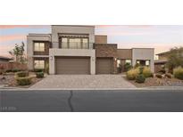 Stunning modern home with two-car garage and landscaped front yard at 3978 Jacob Lake Cir, Las Vegas, NV 89118