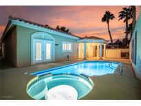 Inviting pool and spa area, perfect for relaxation at 1605 Shadow Rock Dr, Las Vegas, NV 89117