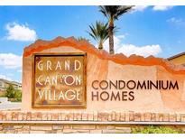 Grand Canyon Village Condominium Homes community entrance sign at 8250 N Grand Canyon Dr # 2092, Las Vegas, NV 89166