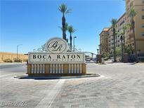 Boca Raton Condominium entrance with signage and gated access at 2405 W Serene Ave # 827, Las Vegas, NV 89123