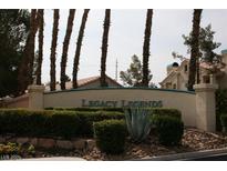 Community entrance sign for Legacy Legends, landscaped with desert plants at 2251 Wigwam Pkwy # 1822, Henderson, NV 89074