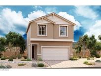 Two-story house with attached garage and desert landscaping at 4771 Illustria Ave, Las Vegas, NV 89141