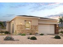 One-story home with stone accents and landscaped desert front yard at 106 Barkset Way, Henderson, NV 89011