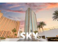Luxury high-rise building with city views at sunset at 2700 Las Vegas Blvd # 3705, Las Vegas, NV 89109