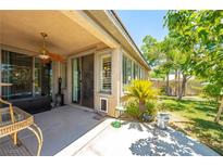 Spacious backyard with mature trees and grassy lawn at 3709 Citrus Heights Ave, North Las Vegas, NV 89081